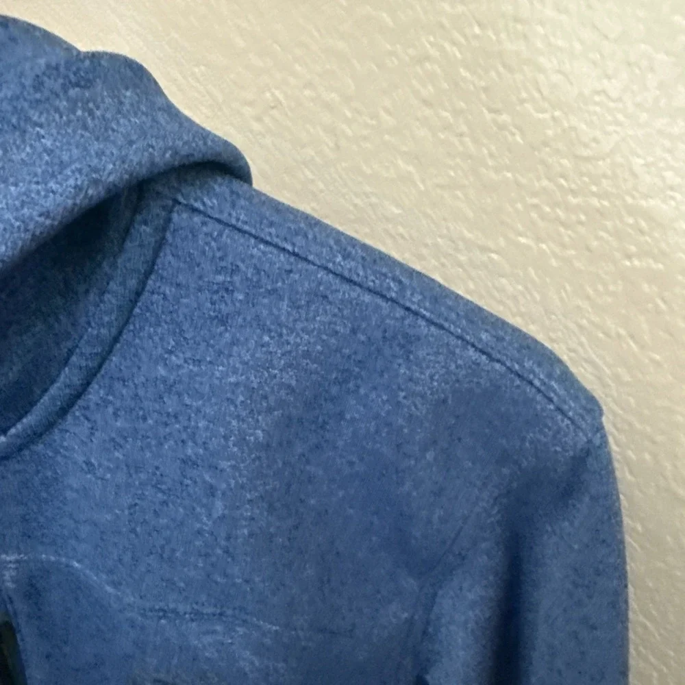 The North Face Tech Fleece Hoodie Hoody Jacket Blue Full Zip Men's Size small